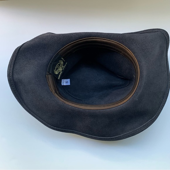 HENSCHEL Civil War Leather Officiers Hat Black - Picture 2 of 5